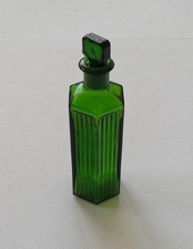 Green Ribbed Chemist Bottle
