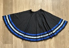 90’s Ballet Dance Character Skirt Black with Blue Ribbons - Homemade