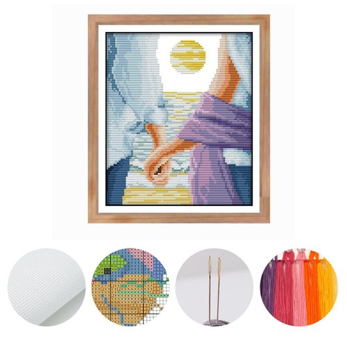 Pre printed cross stitch - stitch, kit