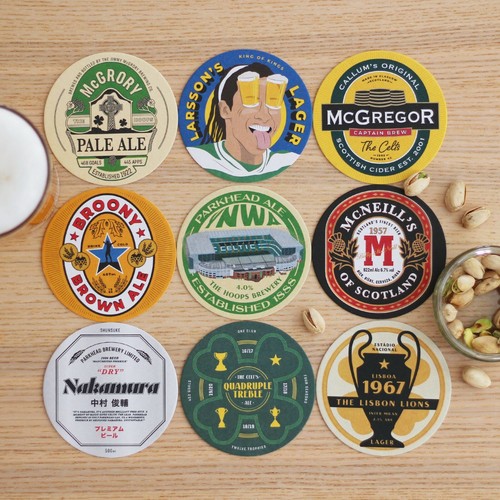 Celtic football beer mats - celtic,