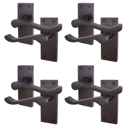 Black victorian scroll - black, door