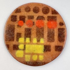 Vintage Copper Enamel Round