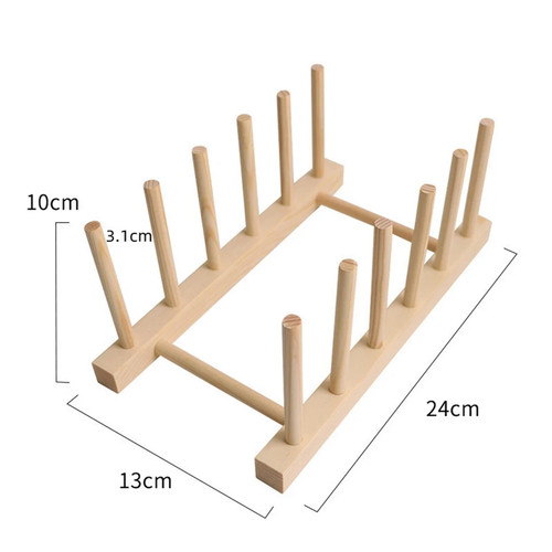 Wooden dish rack stand holder - wooden,
