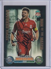 2007/08 TOPPS MATCH ATTAX CARDS HAND SIGNED AUTO AUTOGRAPH STEVEN GERRARD