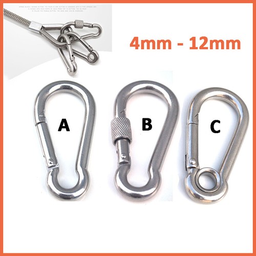 Stainless steel carabiner - stainless, a4