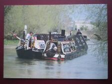 POSTCARD SAILING VESSELS TRADITIONAL NARROWBOATS - 'PRESIDENT' & KILDARE AT STOC