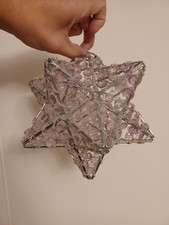 Vintage Style Star Pendant Light Shade Easy Fit Purple Glass Beaded And Metal