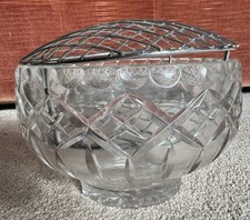 Vintage Cut Crystal Rose Bowl