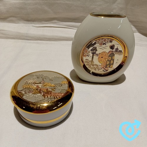 Chokin vase and - chokin,