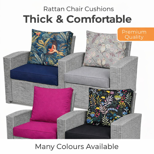 Rattan chair cushions set - rattan, –