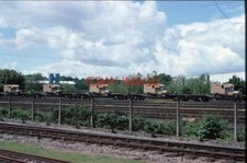 PHOTO  ARMY LORRIES ON RAILWAY