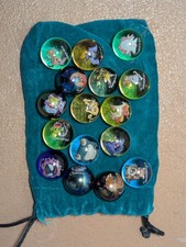 16 Pokemon Marbles and Pouch