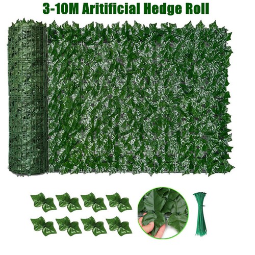 10m artificial hedge - artificial, leaf
