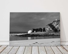 Portreath Harbour stormy black