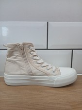 Girls White Lace Up Trainers Size 2 Next