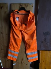 Men’s At o Hazard Protection Teflon Coated Orange HI Viz Trousers Size 34