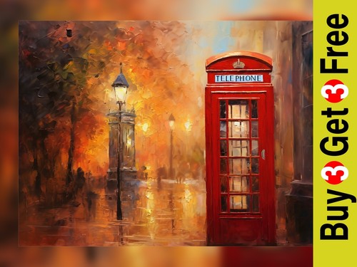 Vintage london red - red, telephone