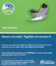 RSPB Pin Badge Hen Harrier NIIC P03138