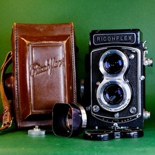 1957 JAPAN RIKEN RICOHFLEX DIA L 80mm F/3.5 1:3.5 6X6 TLR 120 FILM CAMERA CLA’D