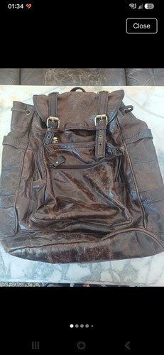 Vintage real leather rocksack - vintage,
