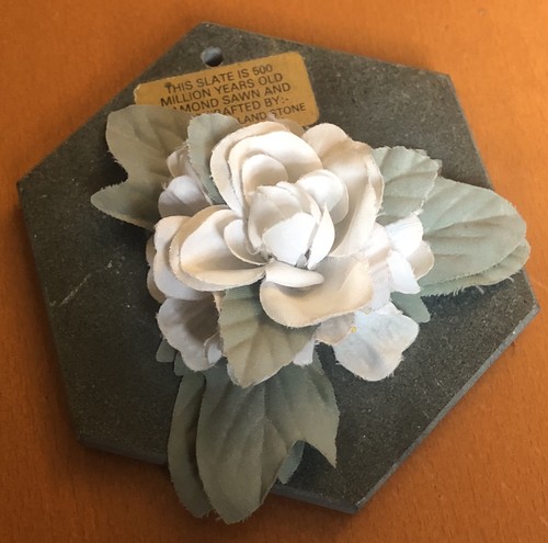 Slate ornament with - slate,
