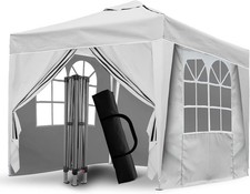 Pop Up Gazebo White 3x3M All Weather Waterproof Outdoor Party Tent with Weights