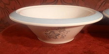 2 x Vintage 1950s Burleigh Ware Edinburgh Ivy pattern Blue Floral serving bowl