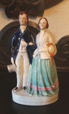 Antique Staffordshire Figures Prince of Wales, Princess Alexandra Denmark 19thC
