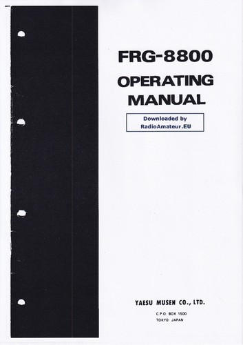 Operating instructions for - operating,