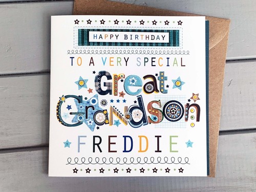 Great grandson birthday card - great,