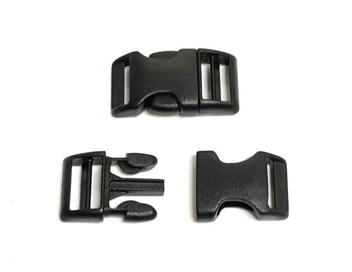 20mm black plastic curved side - plastic,