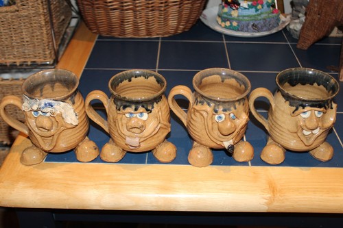 Set vintage ugly face - set, 4