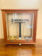 Antique Philip Harris Analytical Balance Laboratory Scales in Display Case