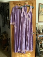 Vintage Long Women's Nighty/Negligee Violet/Pink Set size 12-14