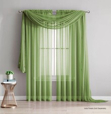 Voile Scarves 3m Or 5m Lengths ~ Net Curtains Swags & Scarf Voile Panel