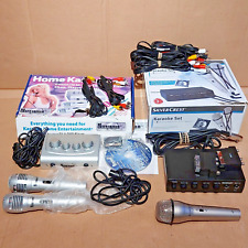 Job Lot of Retro Home Karaoke Equipment - Mic's, Control Units - Spares/Repair