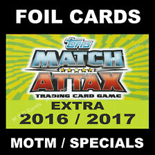 Match Attax EXTRA 2016/17 Premier League FOIL CARDS Man Of The Match / 100 Club