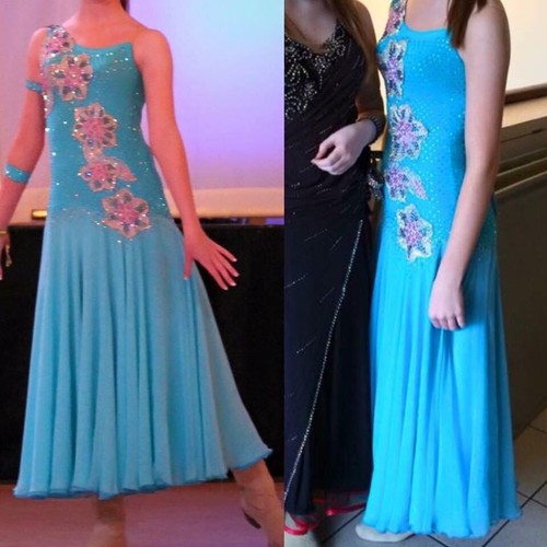 Blue ballroom waltz dress - ballroom, size