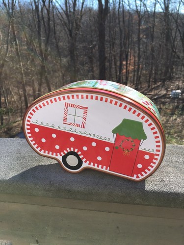 Christmas holiday tin retro - tin,