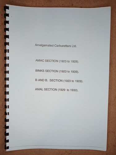 Amalgamated carburetters 1923 - amalgamated,
