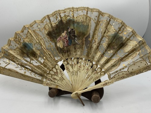 Antique bone and silk - and,