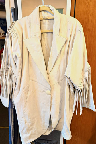 Unisex white leather - leather, western