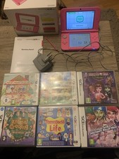 Nintendo 3DS XL Pink, Boxed, Charger, 6 Games Inc Monster High, Animal Crossing,