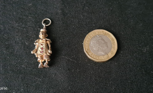 Sterling silver clown charm - sterling,
