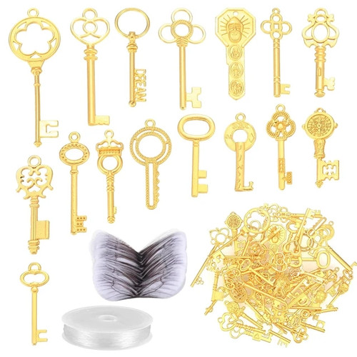 50pcs skeleton keys - keys, flying
