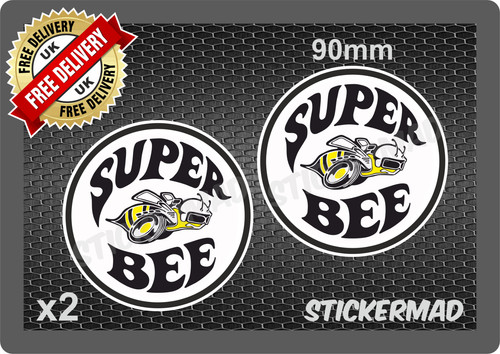 Super bee fuel stickers - super, retro