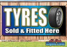 TYRES BANNER BANNERS OUTDOOR