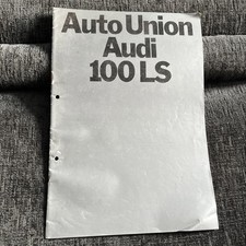 Auto Union Audi 100 LS range brochure UK Sales market Classic Car Collectable