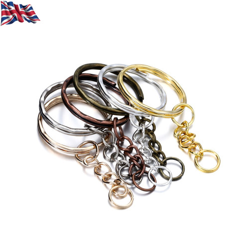 Split ring with chain and - chain,