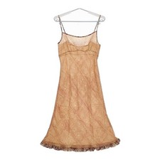 dosa Silk camisole dress with all-over pattern dress Red beige 5-0521S∞